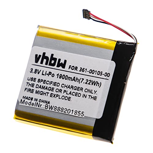 vhbw batería Compatible con Garmin Edge 1030 Ordenador tacómetro para Bicicleta ciclocomputador GPS (1900mAh, 3,8V, polímero de Litio)